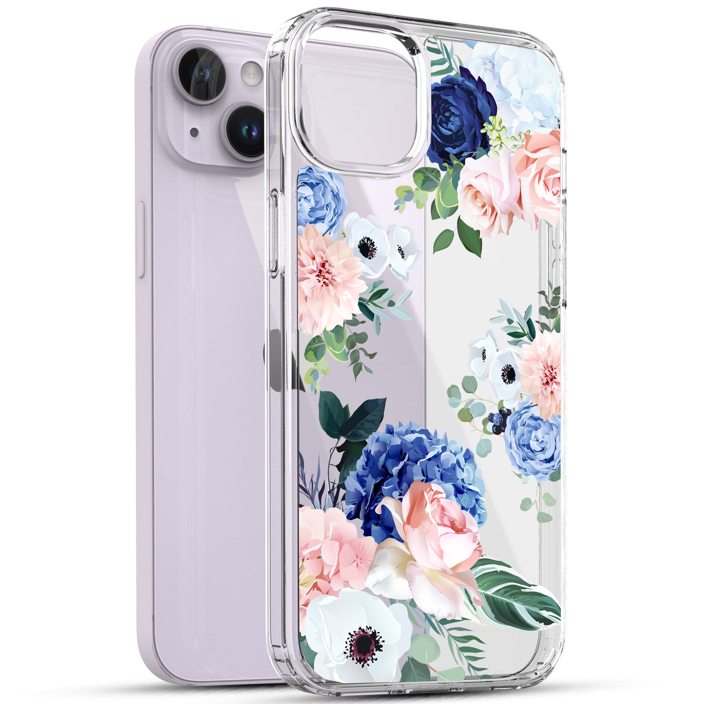 iPhone 14 Case, Anti-Scratch Clear Case - Flower Bouquet