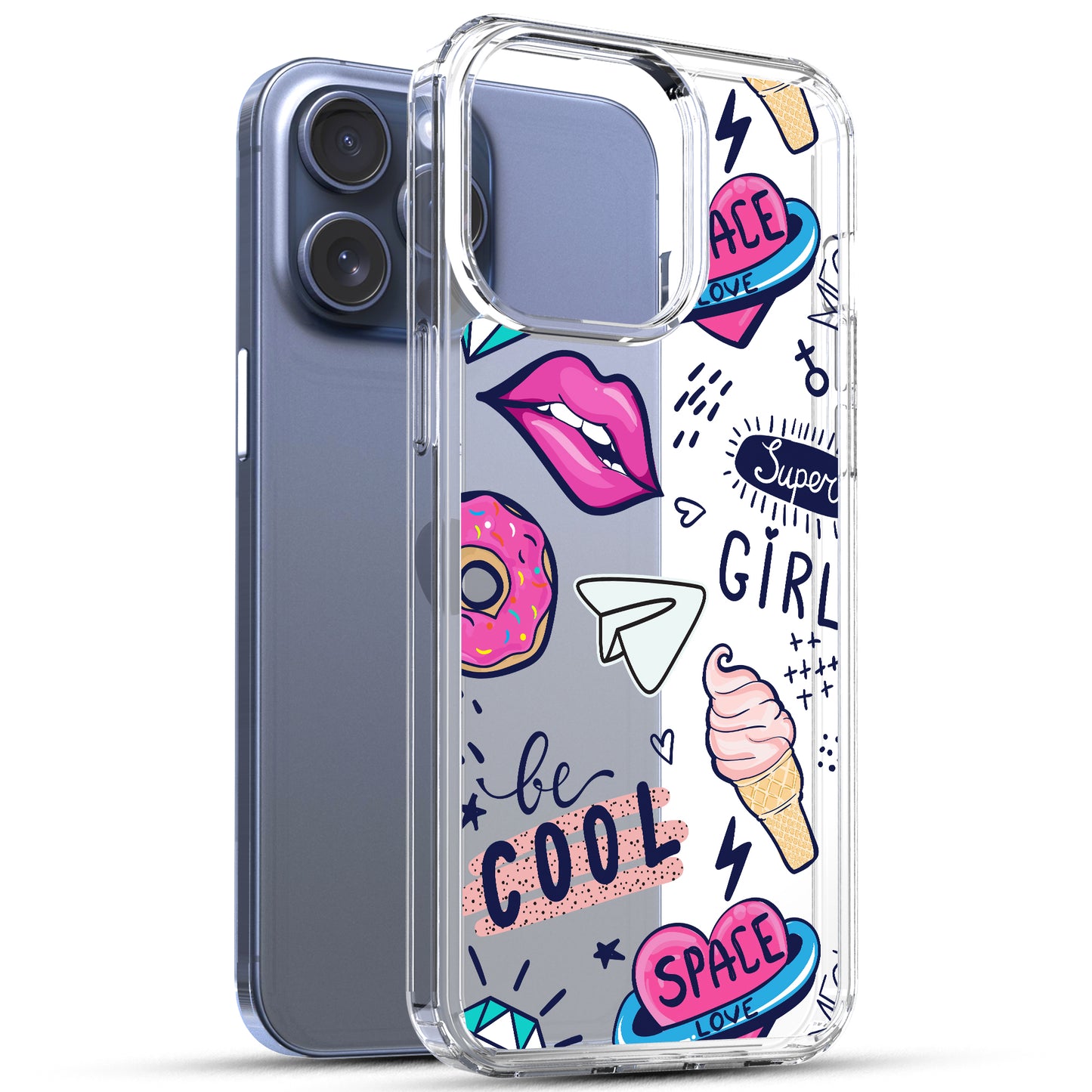 iPhone 15 Pro Max Case, Anti-Scratch Clear Case - Love Girl