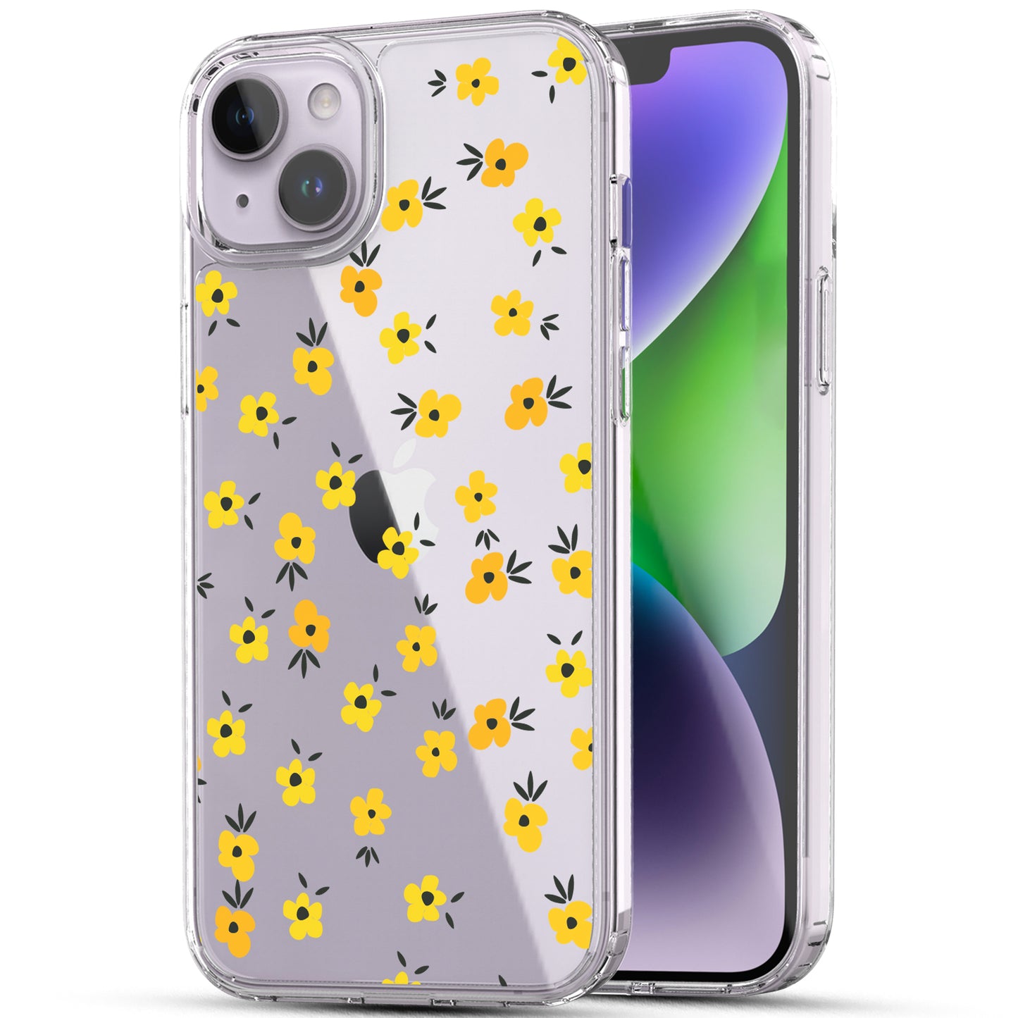 iPhone 14 Case, Anti-Scratch Clear Case - Yellow Daisy Flower