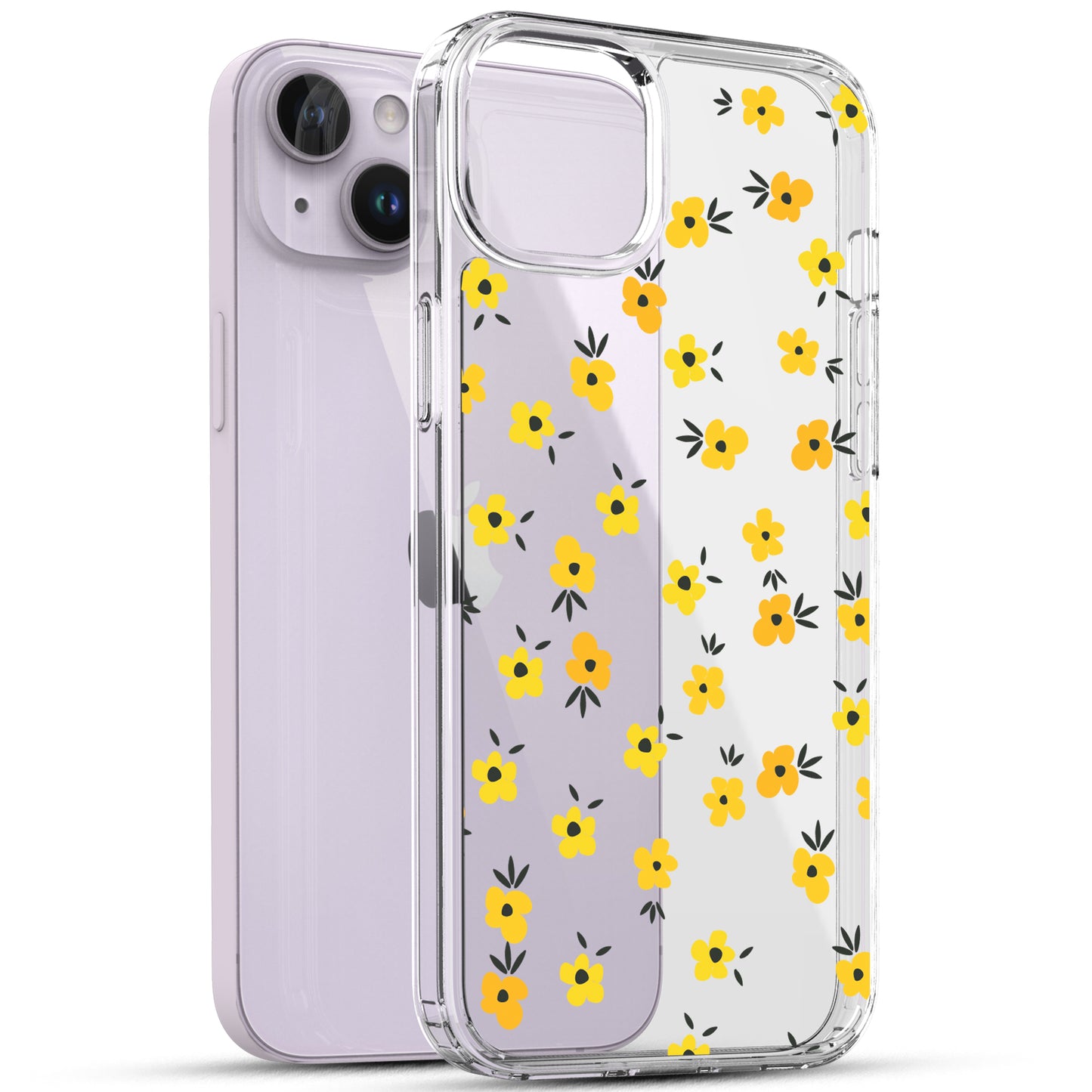 iPhone 14 Case, Anti-Scratch Clear Case - Yellow Daisy Flower