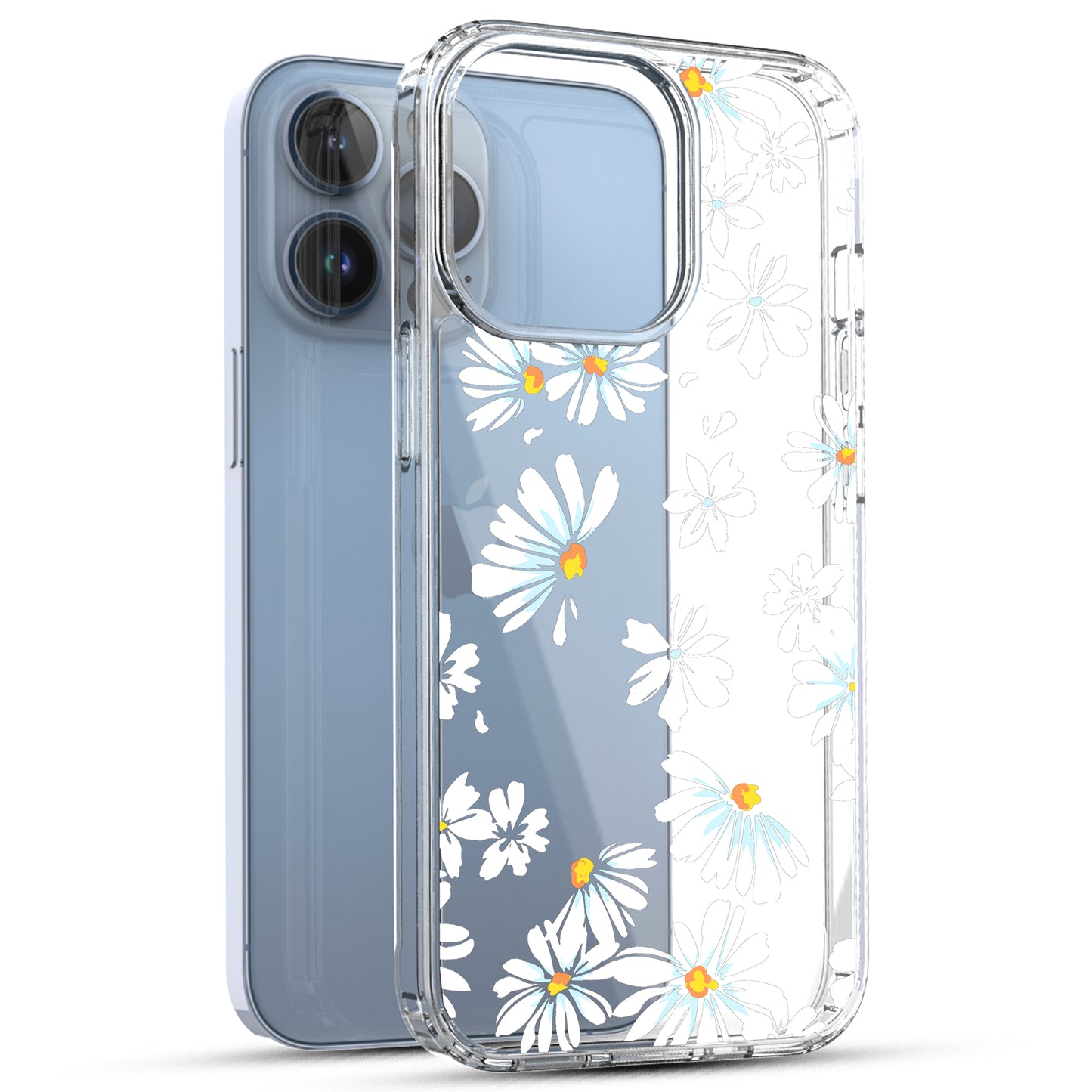 iPhone 13 Pro Max Case, Anti-Scratch Clear Case - Little Daisy