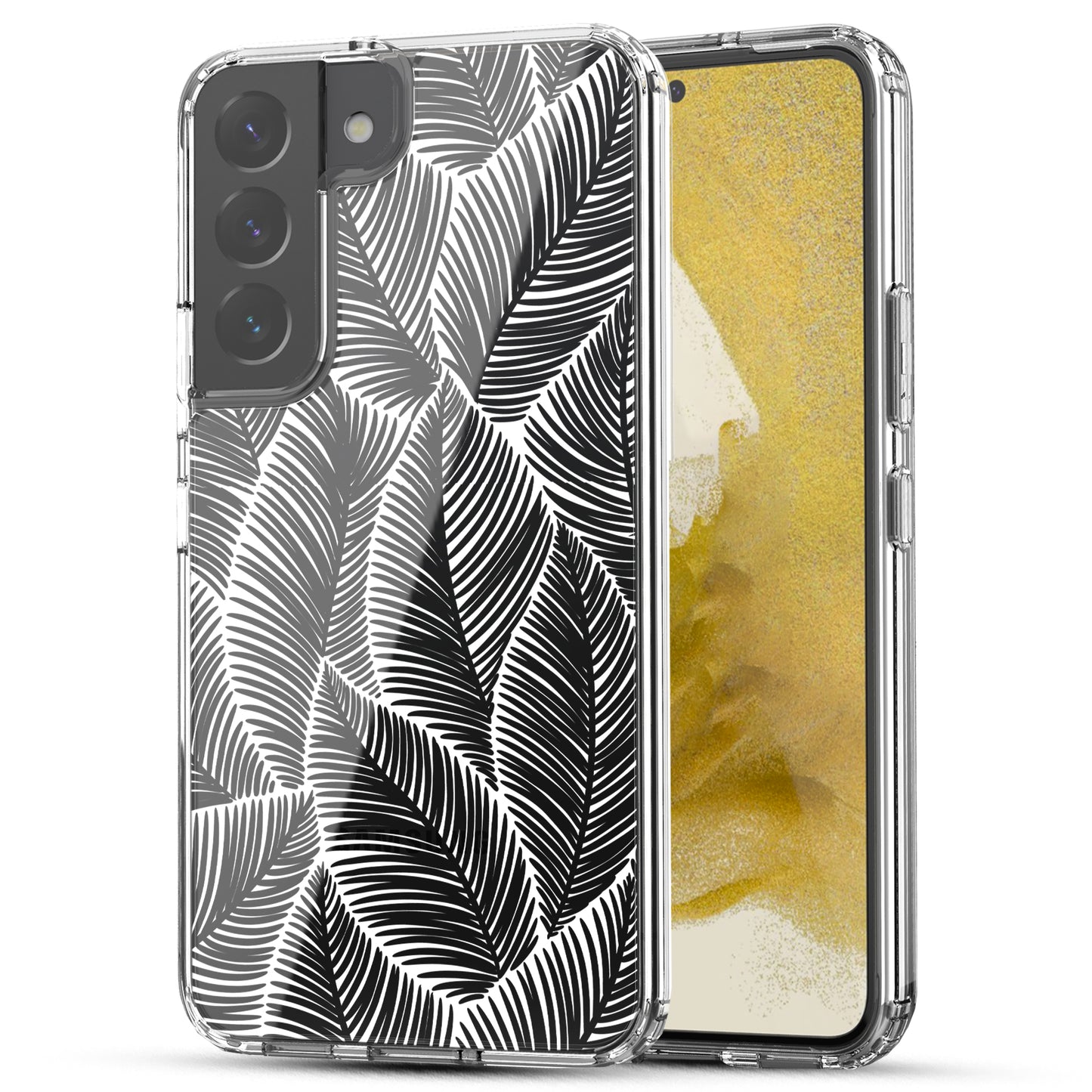 Samsung Galaxy S22 Plus (5G) Case, Anti-Scratch Clear Case - Palm Tree Leaves