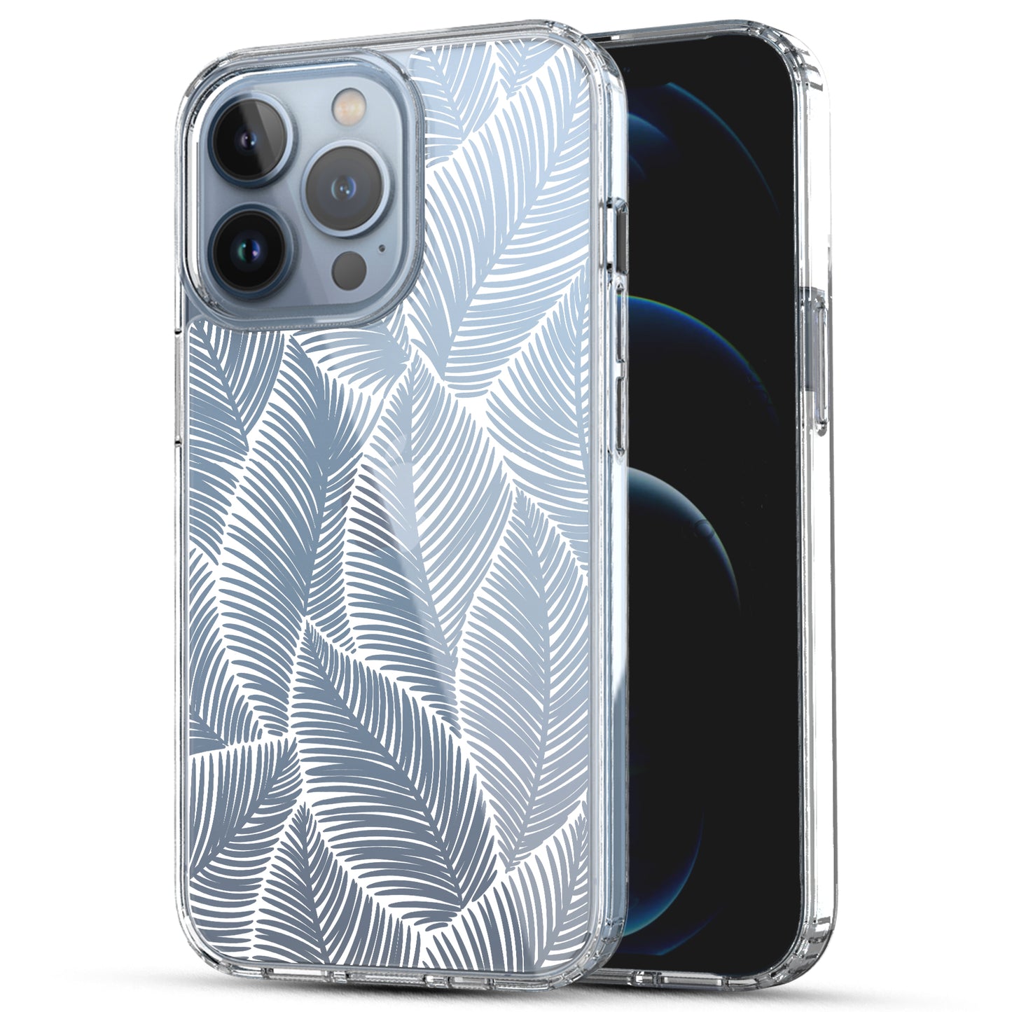 iPhone 13 Pro Max Case, Anti-Scratch Clear Case - Palm Tree Leaves