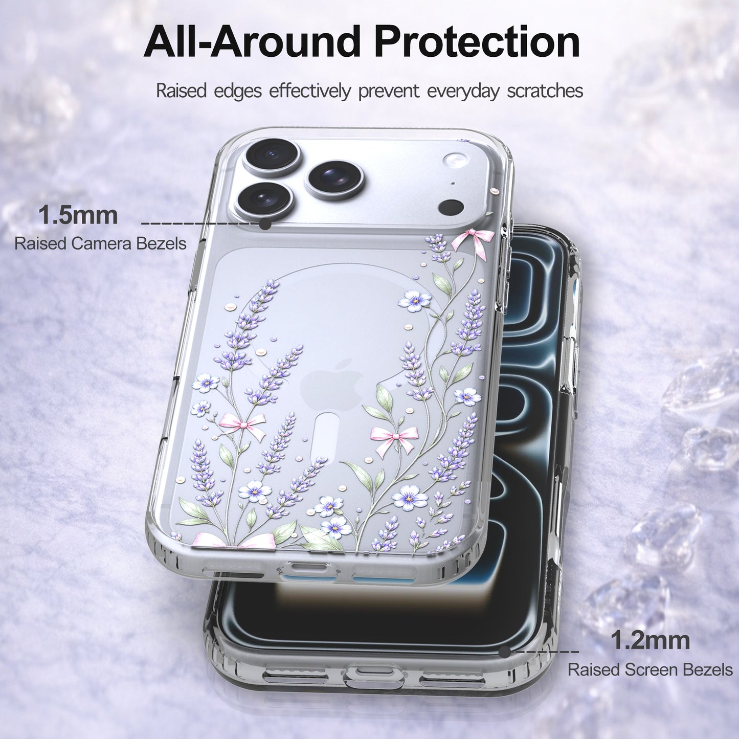iPhone 17 Pro Case, Anti-Scratch Clear Case - Purple Lavender
