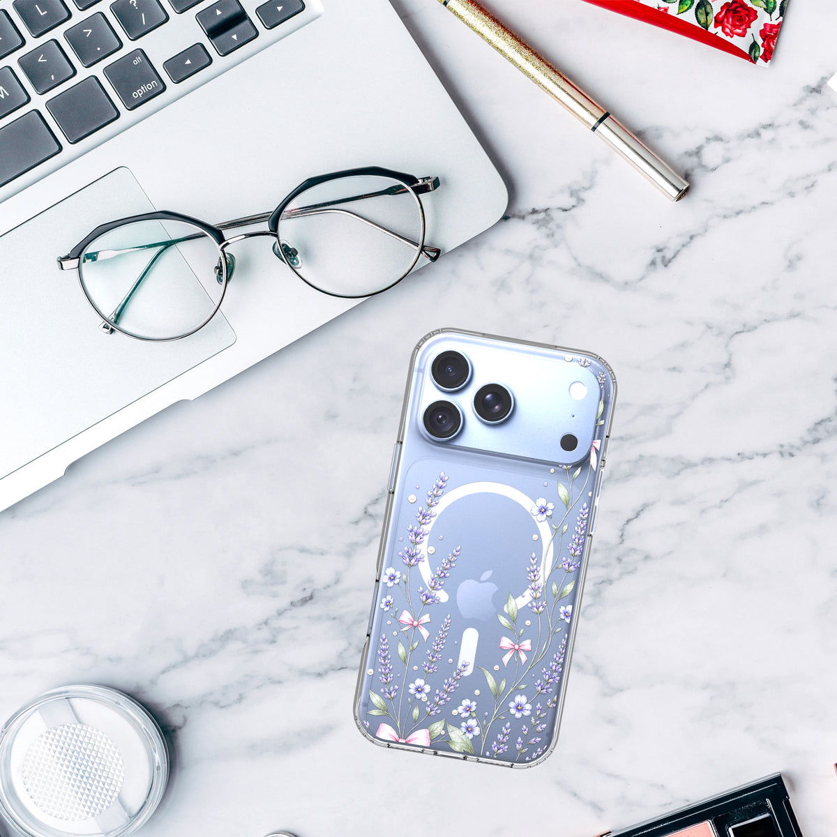 iPhone 18 Pro Case, Anti-Scratch Clear Case - Purple Lavender