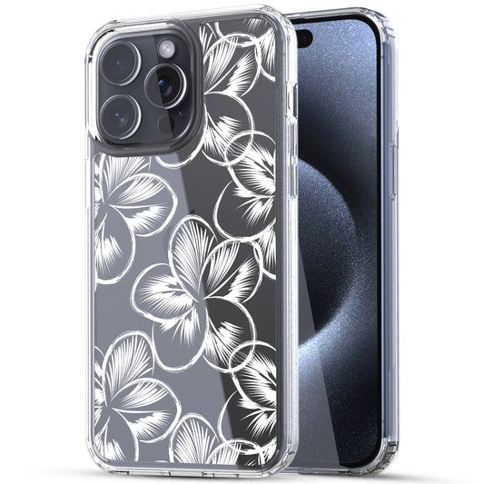 iPhone 15 Pro Case, Anti-Scratch Clear Case - Tropical Flower