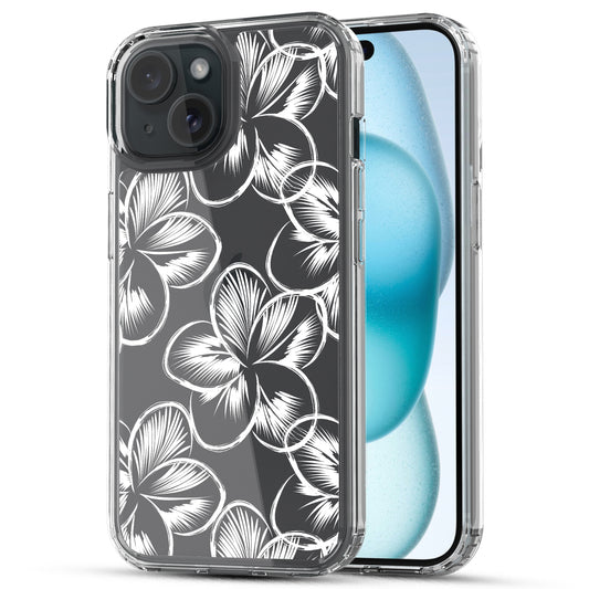 iPhone 15 Case, Anti-Scratch Clear Case - Tropical Flower