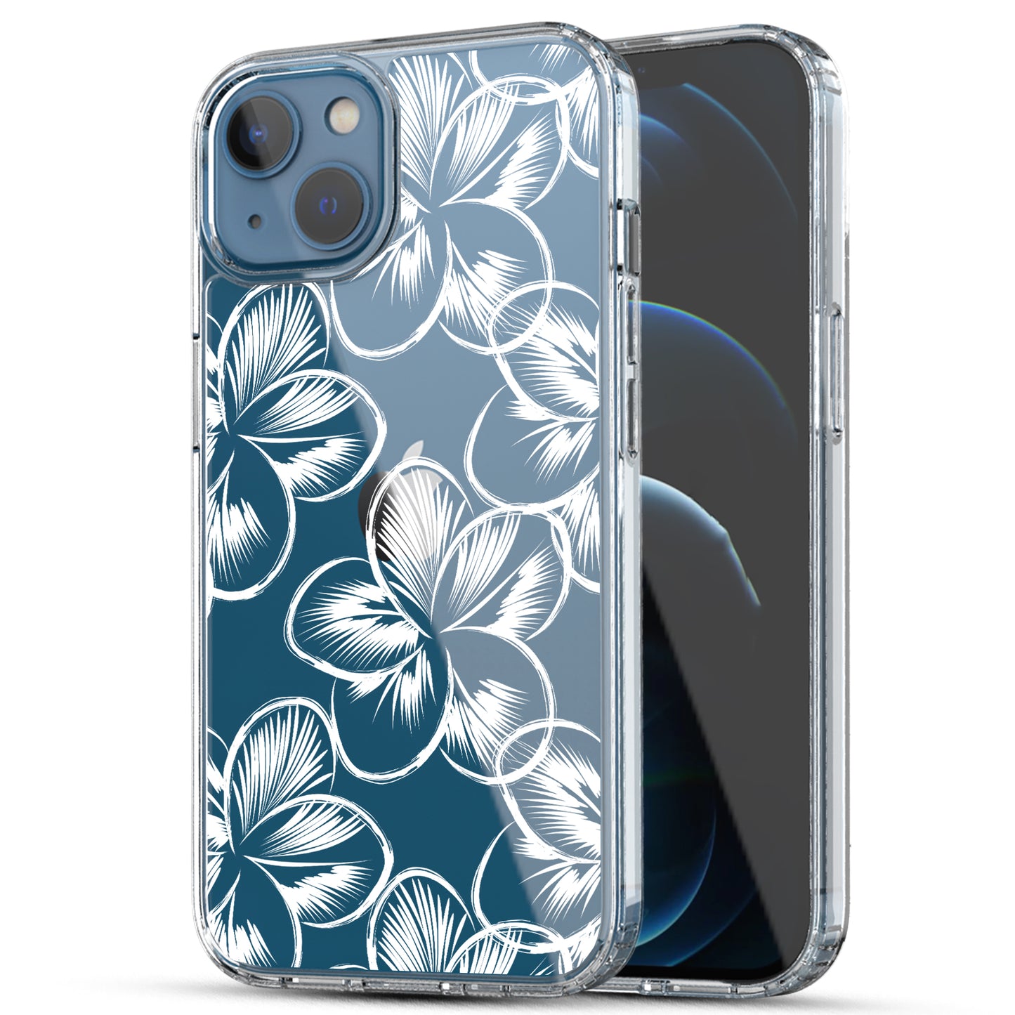 iPhone 13 Case, Anti-Scratch Clear Case - Tropical Flower