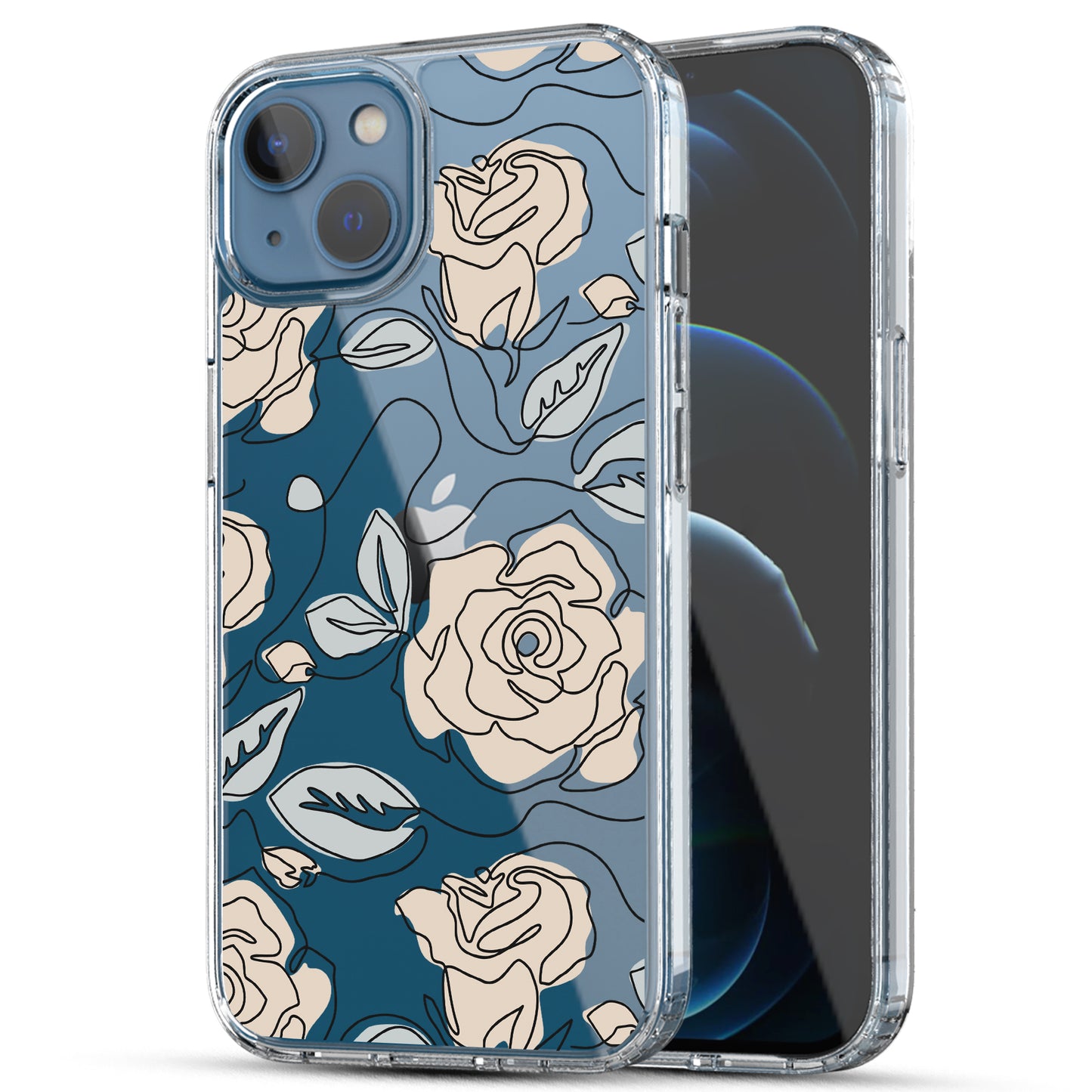 iPhone 13 Case, Anti-Scratch Clear Case - Abstract Rose