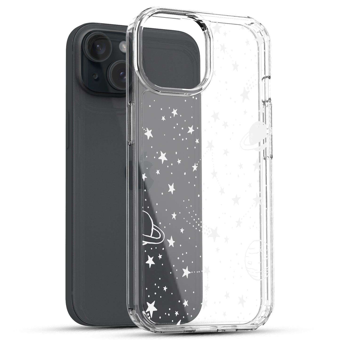 iPhone 15 Plus Case, Anti-Scratch Clear Case - Universe