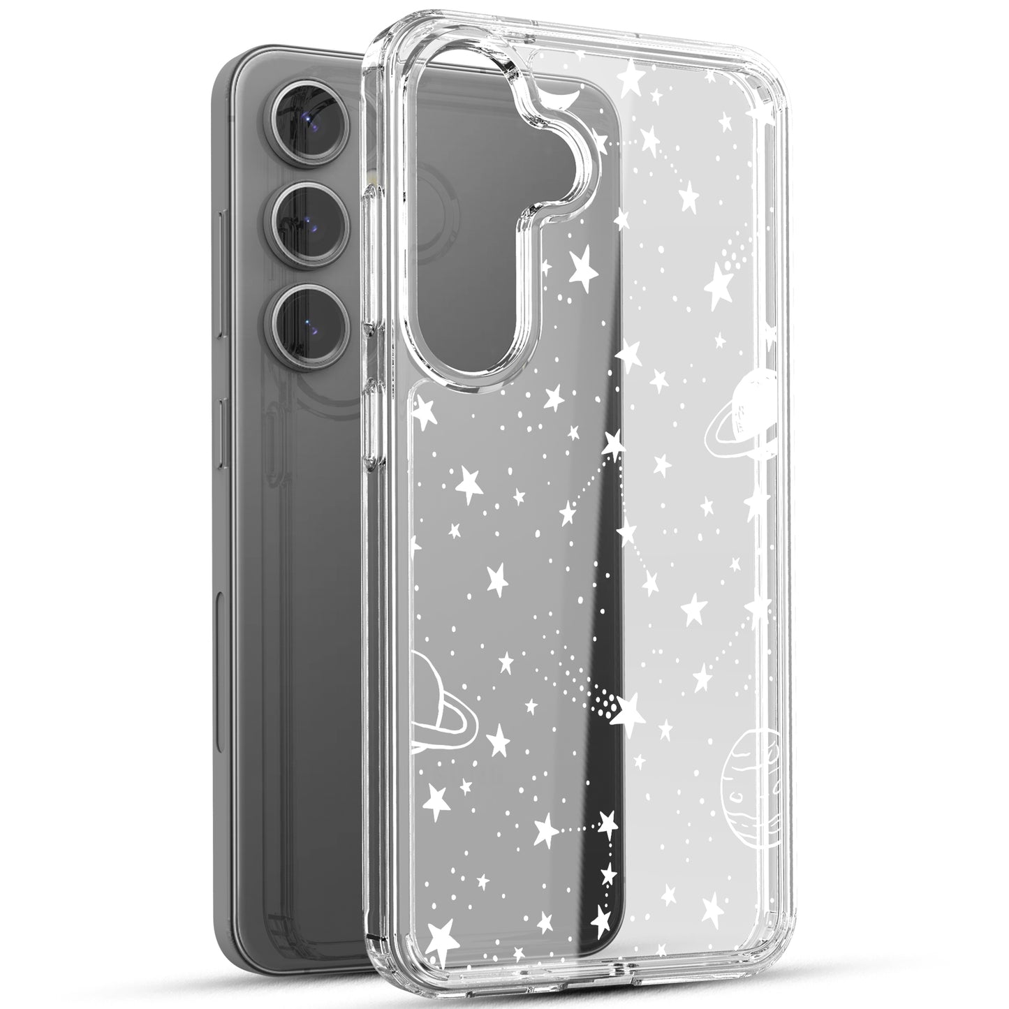 Samsung Galaxy S24 Plus Case, Anti-Scratch Clear Case with Design - Universe