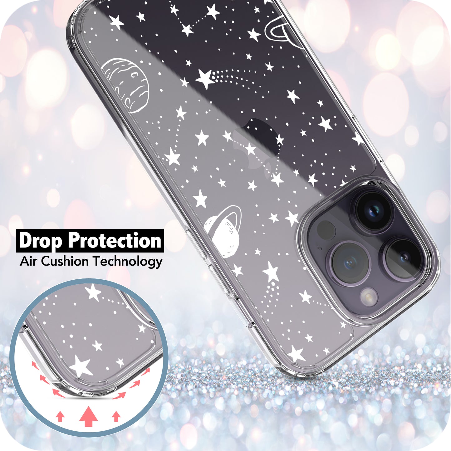 iPhone 14 Pro Case, Anti-Scratch Clear Case -  Universe