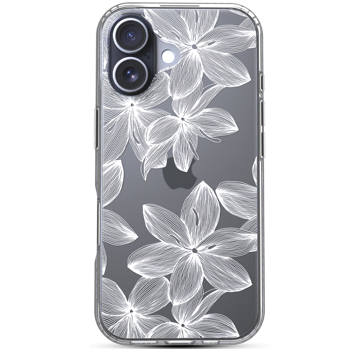 iPhone 17 Case, Anti-Scratch Clear Case - White Flower