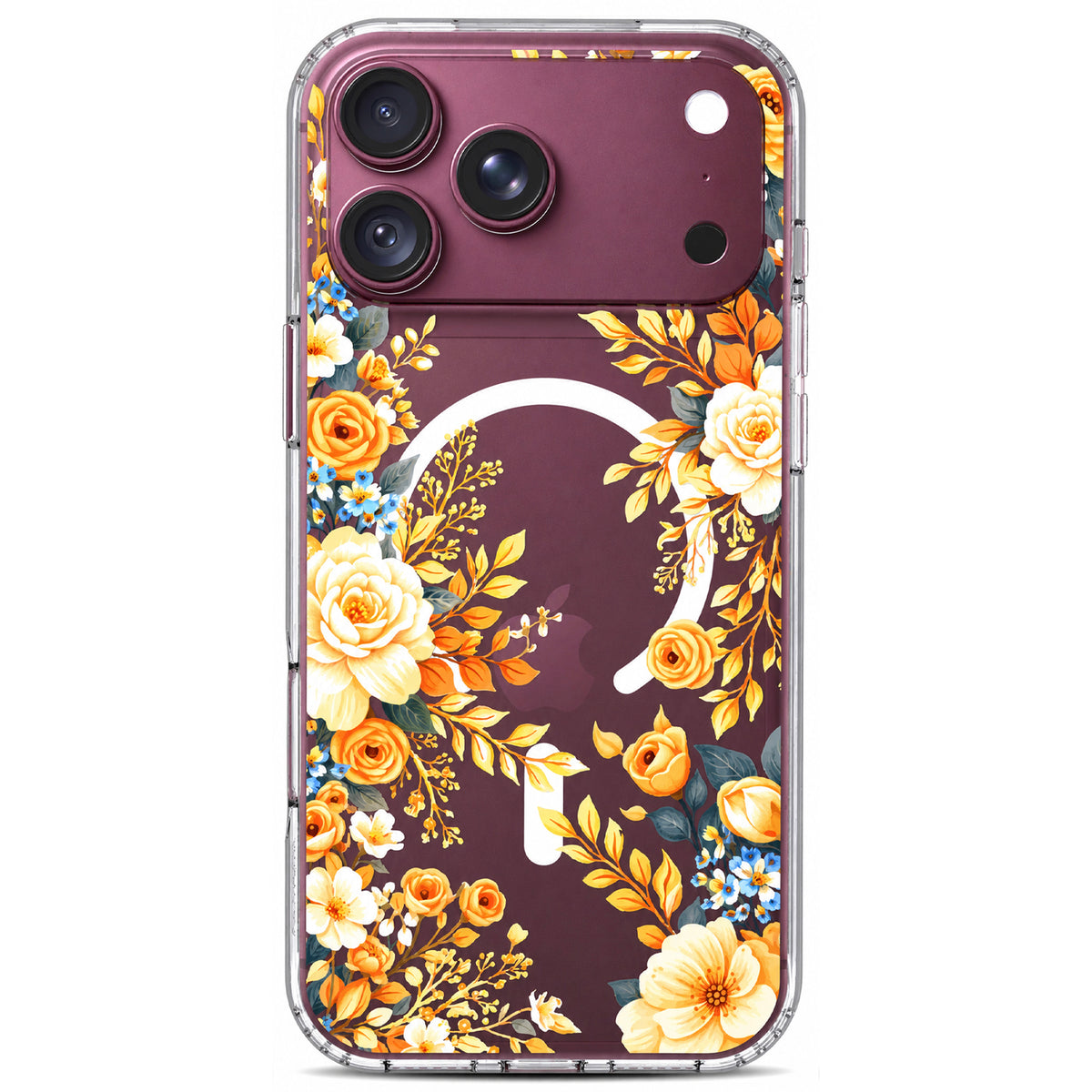 iPhone 18 Pro Max Case, Anti-Scratch Clear Case - Rose Blossom