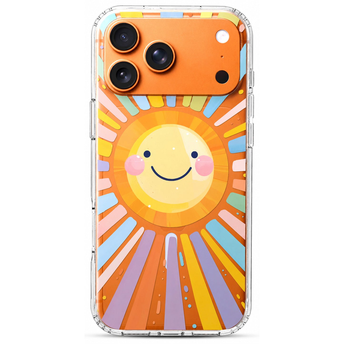 iPhone 17 Pro Max Case, Anti-Scratch Clear Case - Rainbow Sun