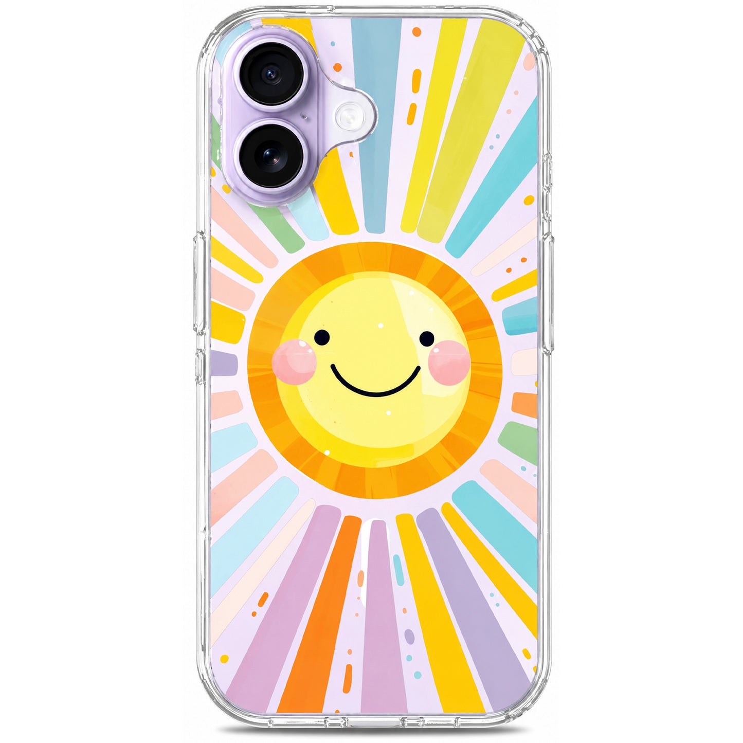 iPhone 17 Case, Anti-Scratch Clear Case - Rainbow Sun