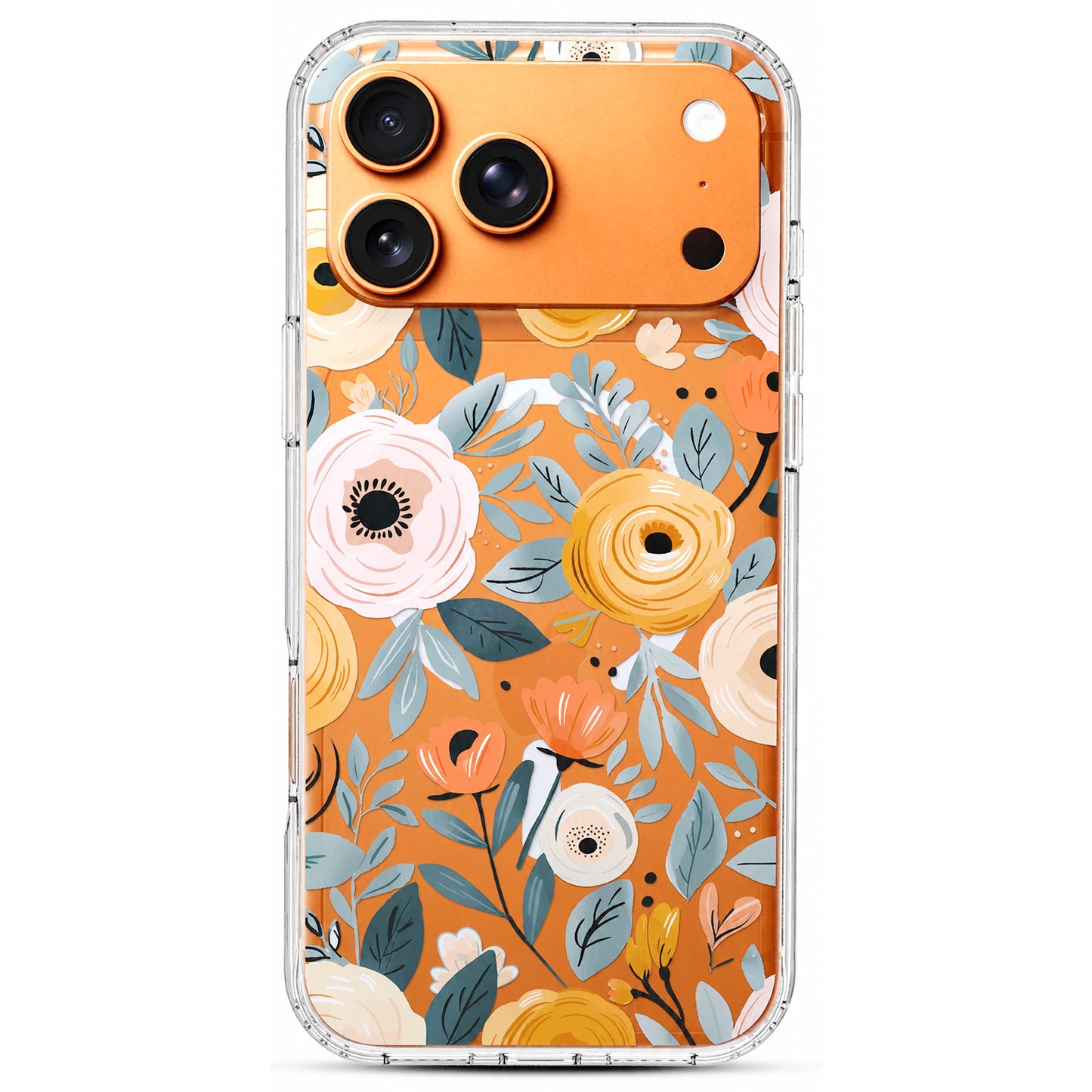 iPhone 17 Pro Max Case, Anti-Scratch Clear Case - Flower Blossom