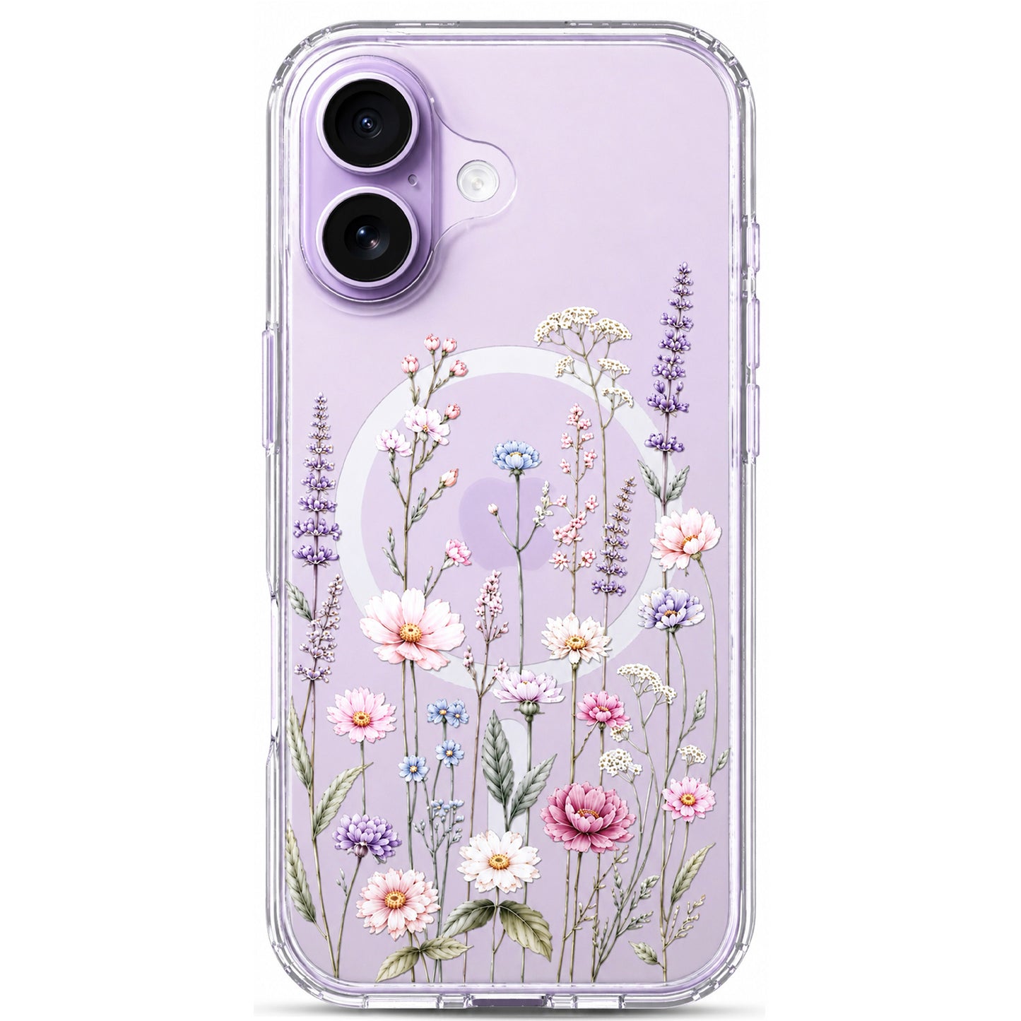 iPhone 17 Case, Anti-Scratch Clear Case - Wildflower Botanical