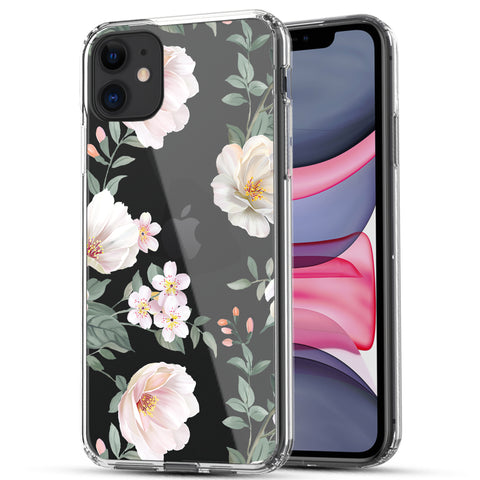 iPhone 11 Case, Anti-Scratch Clear Case - Magnolia Flower