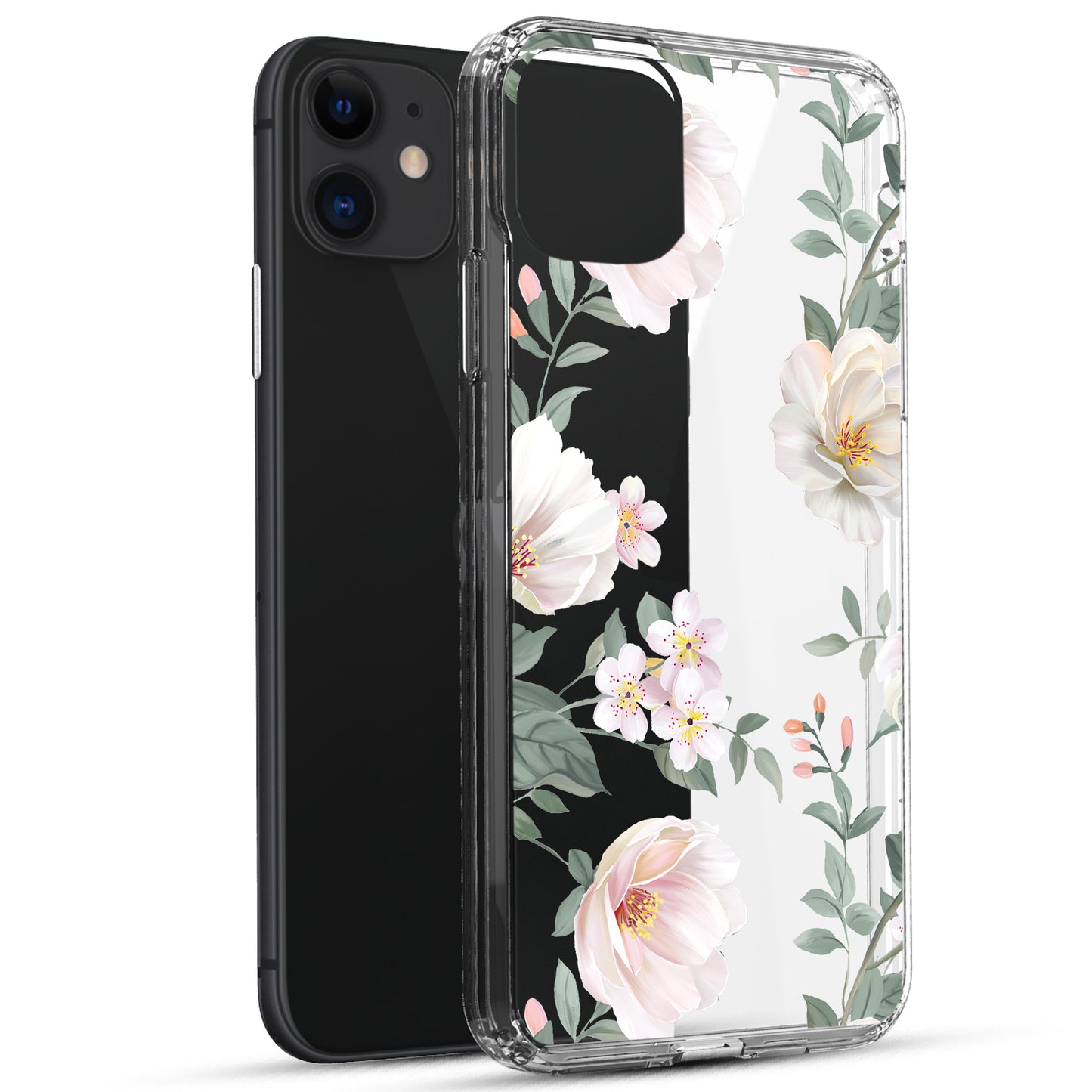 iPhone 11 Case, Anti-Scratch Clear Case - Magnolia Flower