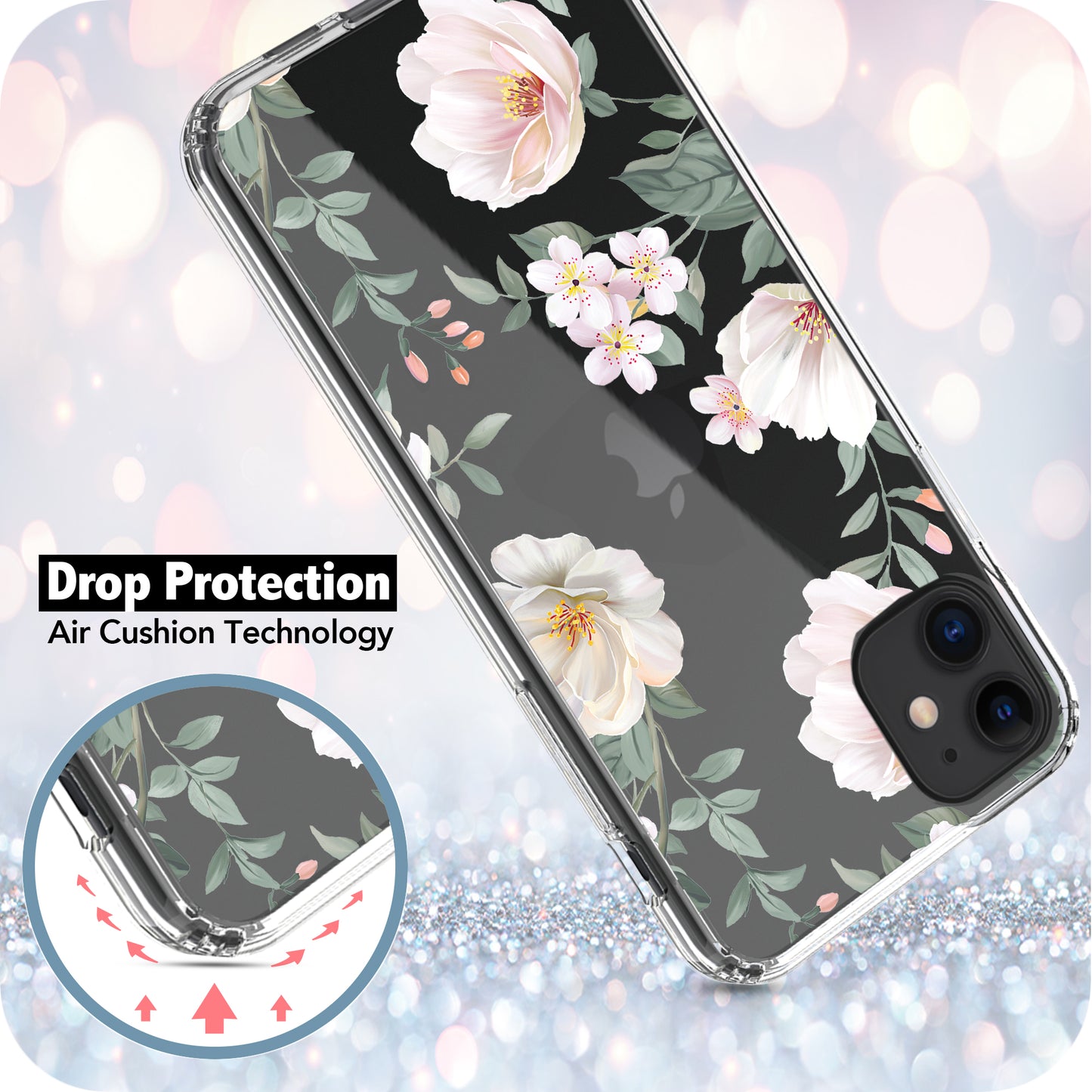 iPhone 11 Case, Anti-Scratch Clear Case - Magnolia Flower