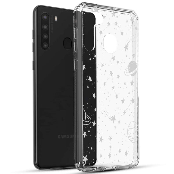 Samsung Galaxy A21 Case, Anti-Scratch Clear Case - Universe