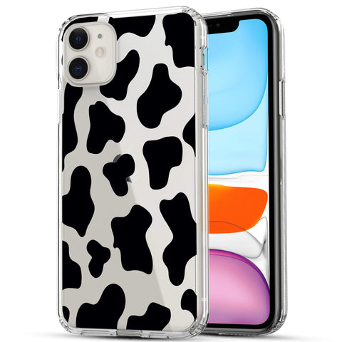 iPhone 11 Case, Anti-Scratch Clear Case - Cow Print