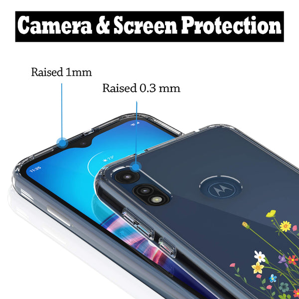Motorola Moto E (2020) Case, Anti-Scratch Clear Case - Floral