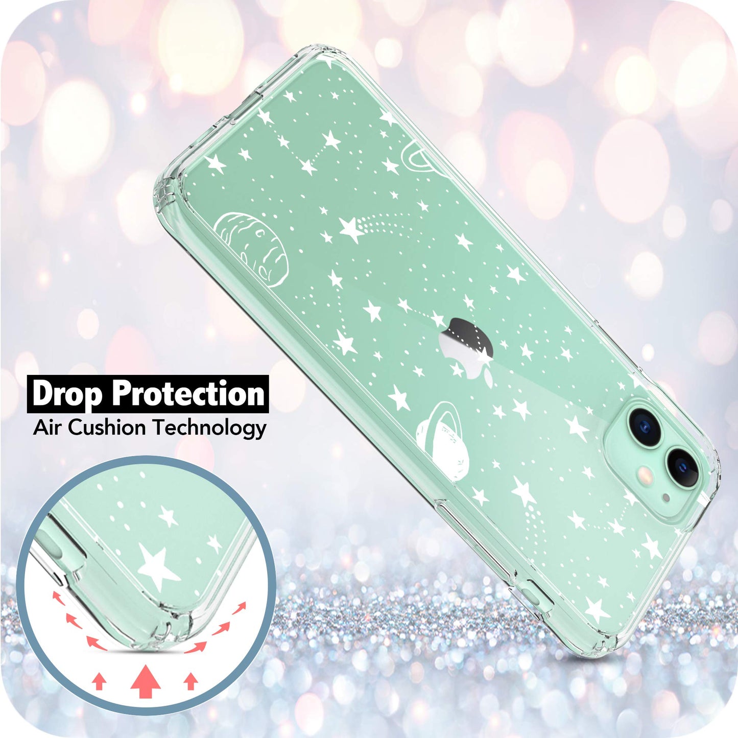 iPhone 11 Case, Anti-Scratch Clear Case - Universe