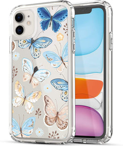 iPhone 12 Mini Case, Anti-Scratch Clear Case - Butterflies