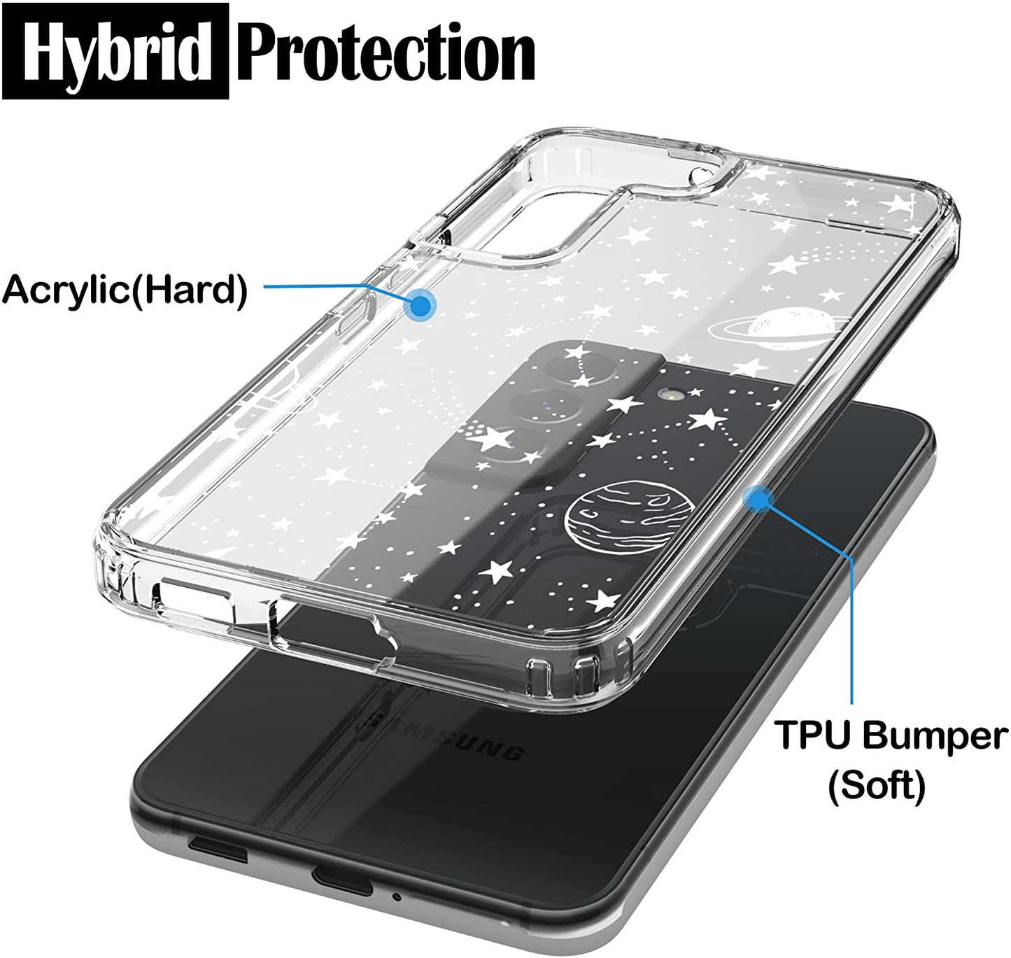 Samsung Galaxy S22 Plus (5G) Case, Anti-Scratch Clear Case - Universe