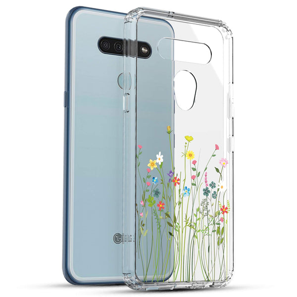 LG K51 Case, Anti-Scratch Clear Case - Floral
