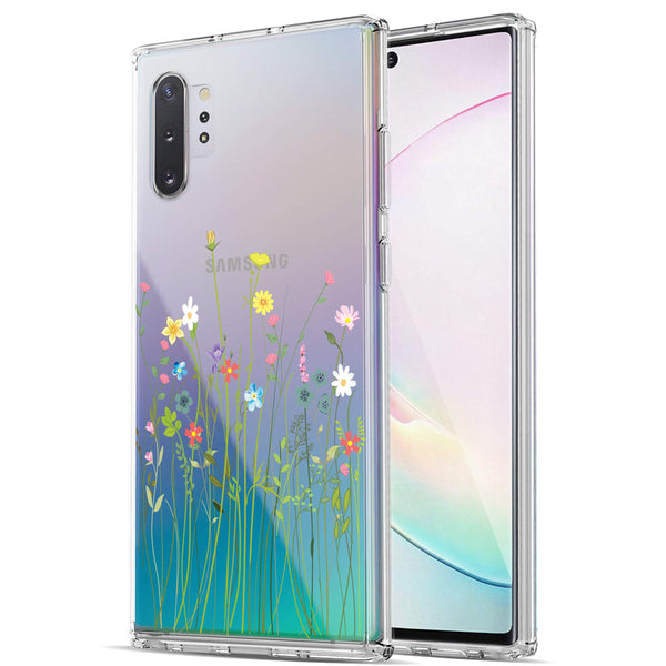 Samsung Galaxy Note 10 Plus Case, Anti-Scratch Clear Case - Floral