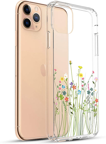 iPhone 11 Pro Case, Anti-Scratch Clear Case - Floral