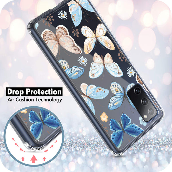 Samsung Galaxy S20 Fe 5G Case, Anti-Scratch Clear Case - Butterflies