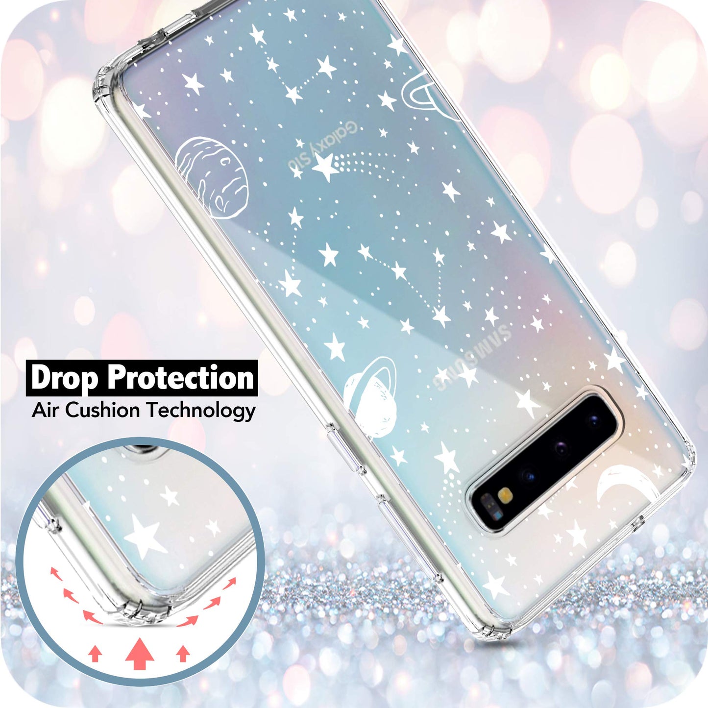 Samsung Galaxy S10 Case, Anti-Scratch Clear Case - Universe