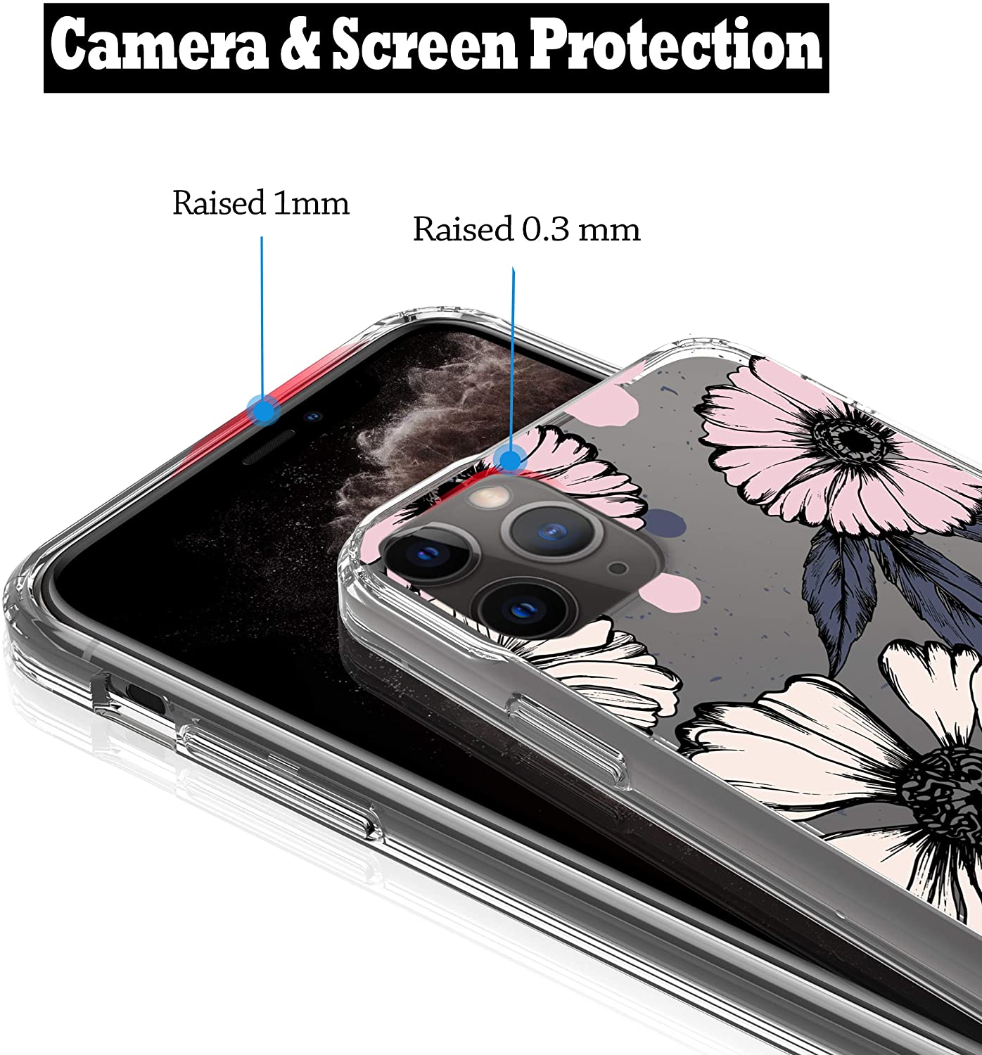 iPhone 11 Pro Case, Anti-Scratch Clear Case - Sunflowers