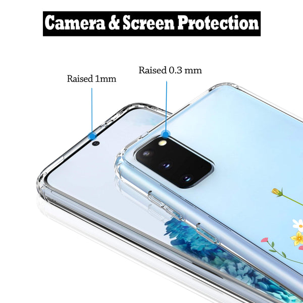 Samsung Galaxy S20 Case, Anti-Scratch Clear Case - Floral