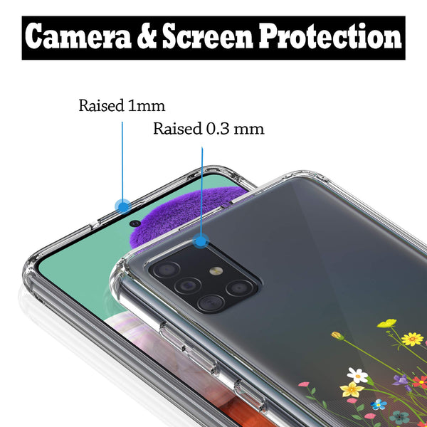 Samsung Galaxy A51 (4G) Case, Anti-Scratch Clear Case - Floral