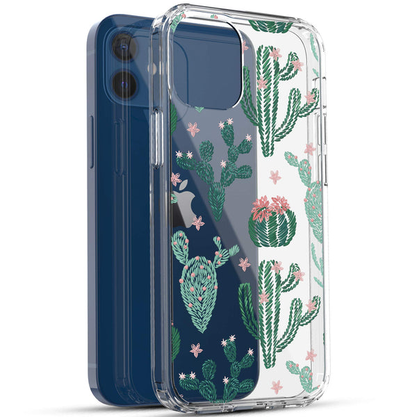 iPhone 12 Mini Case, Anti-Scratch Clear Case - Cactus Flower