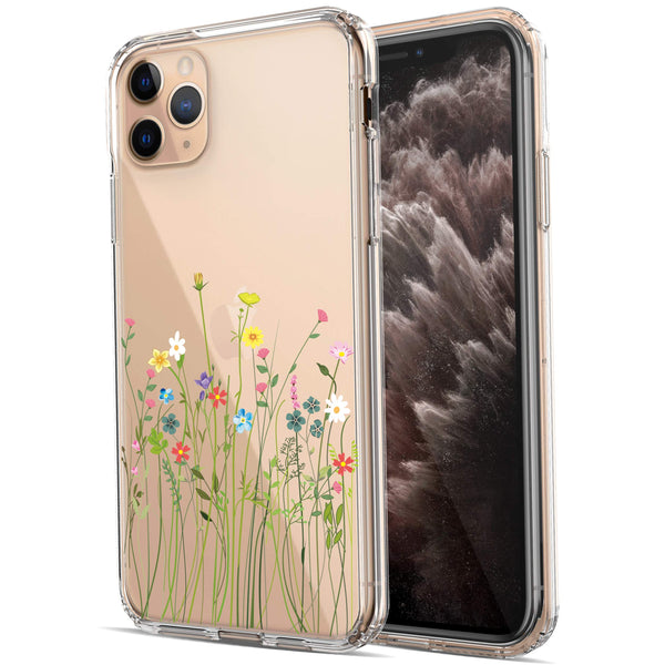 iPhone 11 Pro Max Case, Anti-Scratch Clear Case - Floral