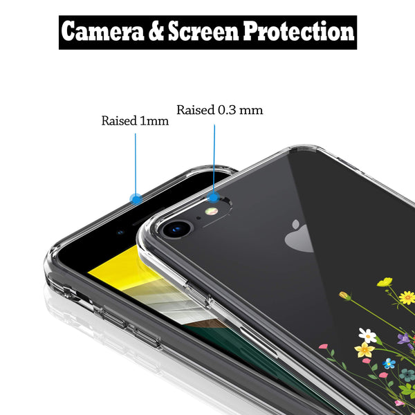 iPhone SE 2020/ iPhone 8/ iPhone 7 Case, Anti-Scratch Clear Case - Floral