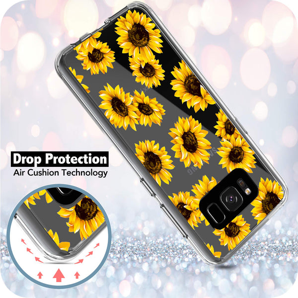 Samsung Galaxy S8 Case, Anti-Scratch Clear Case - Sunflowers