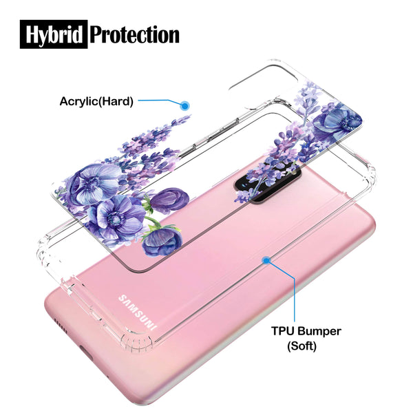 Samsung Galaxy S20 Case, Anti-Scratch Clear Case - Lavender