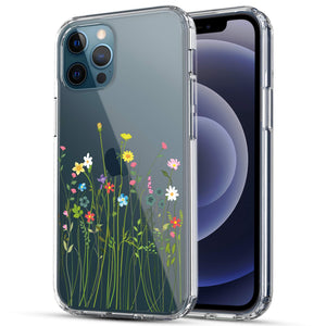 iPhone 12 Pro Max Case, Anti-Scratch Clear Case - Floral