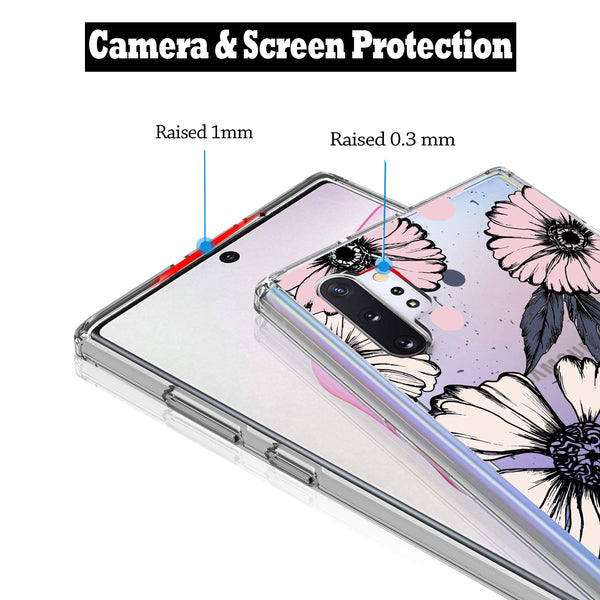 Samsung Galaxy Note 10 Plus Case, Anti-Scratch Clear Case - Sunflower