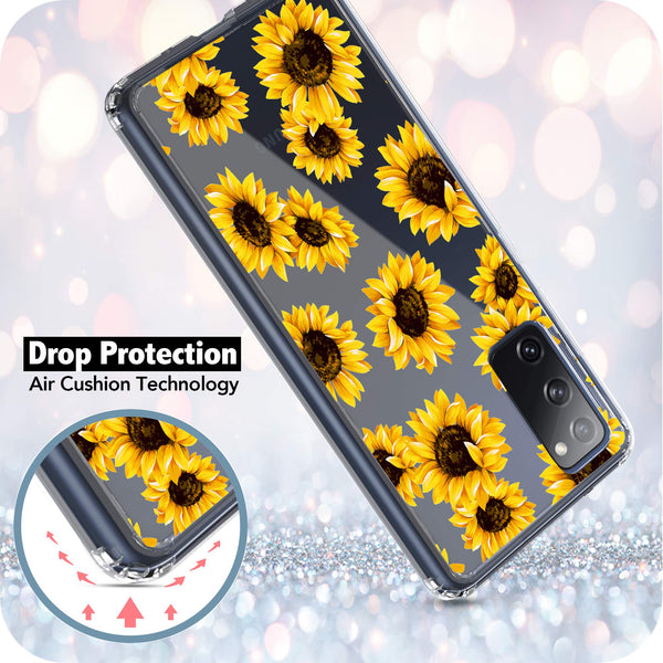Samsung Galaxy S20 Fe 5G Case, Anti-Scratch Clear Case - Sunflowers