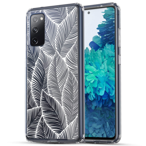 Samsung Galaxy S20 Fe 5G Case, Anti-Scratch Clear Case - Palm Tree Leaves
