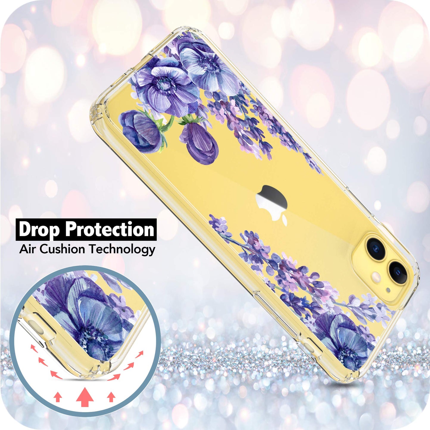 iPhone 11 Case, Anti-Scratch Clear Case - Lavender