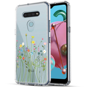 LG K51 Case, Anti-Scratch Clear Case - Floral
